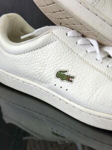 Lacoste White leather shoe Carnaby Evo Low Top Tennis Womens size 7 Kids 5