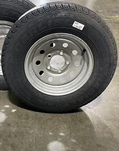 Carlisle ST185/80R13 LRC Trailer Tire with 13" 5-4.5" Modular Galvanized Wheel - Picture 1 of 3