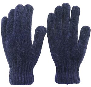 Women's Soft and Stretchy Chenille Basic Winter Magic Gloves