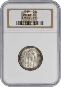 1929-P Standing Liberty Silver Quarter MS63FH NGC - Picture 1 of 2