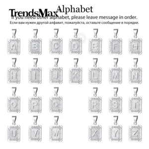 Dije colgante con inicial de plata letra de la A a la Z solo regalo de fiesta de Navidad al por mayor - Imagen 1 de 31