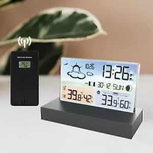 Wetterstation Funkwetterstation Digitales Thermometer Wettervohersage Kalender - Bild 1 von 14