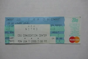 W.C.W. CENTRO DE CONVOCATORIAS NITRO CSU 7/06/1999 BOLETO COMPLETO CLEVELAND - Imagen 1 de 1