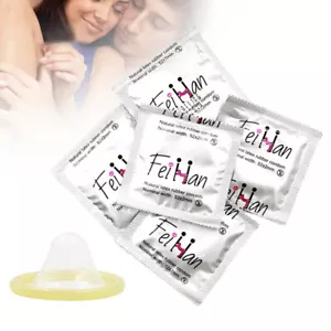 10x Preservativo Lattice Liscio Ultra Sottile Lubrificazione Sicura per Uomo Adulti Prodotti Sex - Foto 1 di 11