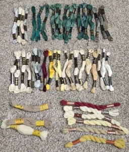 Lot Of 49 New Embroidery Threads DMC Assorted Colors and Weights - Picture 1 of 4