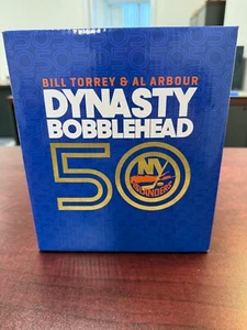 NY ISLANDERS Bill Torrey & Al Arbour Dynasty Bobblehead - Season ticket Gift NEW - Picture 1 of 4