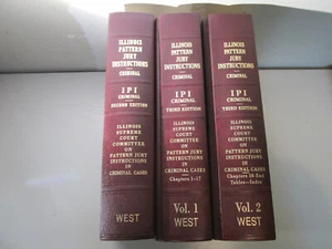Lot 3 Books Illinois Pattern Jury Instructions Criminal IPI - Imagen 1 de 12