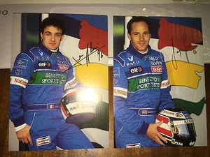 JEAN ALESI  + GERHARD BERGER RENAULT BENETTON 1996 UFFICIALE  - non viaggiate - Foto 1 di 1