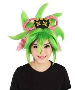 Adult Women's Chinese Electro Gaming Character Green Updo Wig, HW-7420 - Picture 1 of 10