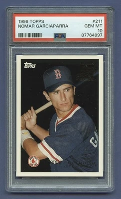 Nomar Garciaparra Rookie 1996 PSA 10 gema-como nuevo Topps Boston Red Sox (#211) RZC Foto 1 de 3