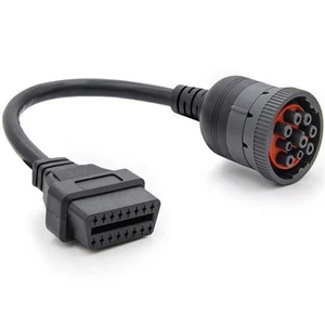F98C Truck J1939 9Pin Cable Adapter to OBD2 OBD 16Pin Truck Diagnostic Connector - Picture 1 of 5