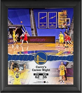 Stephen Curry Golden State Warriors FRMD 15x17 Career High 62-Point Game Collage - Picture 1 of 1