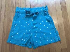 Fabienne Chapot By Anthropologie Relaxed City Shorts Teal Tie High Waist Gr. 34 - Bild 1 von 12