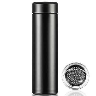 Eco-Friendly 17 oz Stainless Steel Water Bottle, Vacuum Insulated Thermos, Black - Image 1 of 4