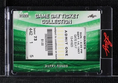 2022 Leaf Game Day Ticket Collection Barry Bonds #TC-9 - Image 1 of 2