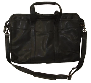 Vinyl Business Laptoptasche Heritage Industries schwarz 1 Reißverschlusstasche 2 offen - Bild 1 von 3