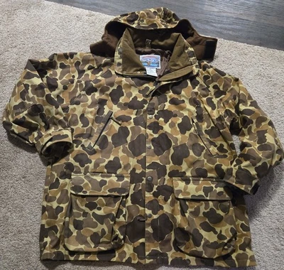 Field & Stream 2XL Camo Hunting Jacket Waterproof Hooded Coat Brown Green - Image 1 of 4