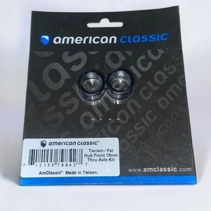 American Classic Terrain Thru Axle Conversion Sleeves Black/Silver 15 MM - Picture 1 of 1