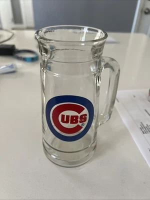 Chicago Cubs Vintage 16 oz / 7" Glass Beer Stein Mug MLB Baseball Collector Nuts - Image 1 of 4