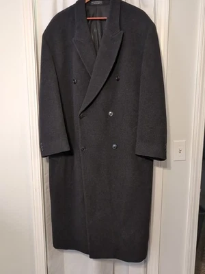 De colección. Trinchera Chaps Ralph Lauren Cachemira/Lana Negra Doble Botona 54 Foto 1 de 4