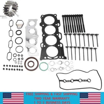 2.4L 2AZFE Head Gasket W/ Bolts Valves Kit For Toyota Solara Scion Lexus 2002-13 Foto 1 de 4