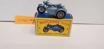MATCHBOX LESNEY #4c TRIUMPH MOTORCYCLE & SIDECAR Code #3 MIB - Image 1 of 4