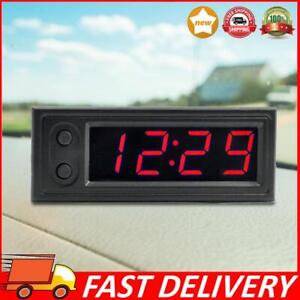 3 in 1 Car Thermometer Voltmeter LED Display Electronic Clock Voltmeter Luminous