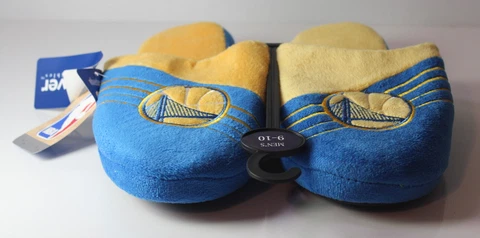 Golden State Warriors Men’s Medium 9-10 NBA Basketball Slippers NWT Cover