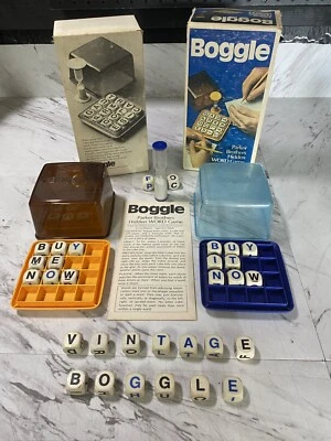 Vintage BOGGLE Hidden Word Game Parker Brothers Complete Family Fun 1976 - Image 1 of 4