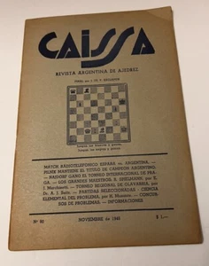 Vintage Caissa Revista Argentina De Ajedrez Spanish Chess Book Magazine 1946 #90 - Imagen 1 de 11