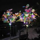 Luci solari multicolori farfalla lampada da palo da esterno per giardini confezi