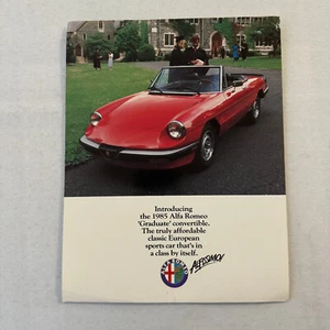 1985 Alfa Romeo Graduate Convertible Sales Sheet Brochure Advertising - Picture 1 of 4