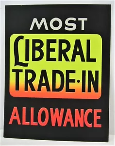 Vintage Liberal Trade In / Country Store Karton 11x14 Fensterschild Old Stock - Bild 1 von 1