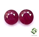5.50 mm Certified Natural Ruby Round Cut Pair 1.54 CTS Mozambique Loose Gemstone