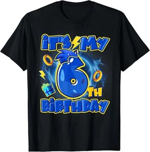 Birthday Boy 6th Bday Party Matching Hedgehog Kids Boys T-Shirt - Picture 1 of 5