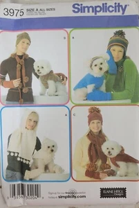 Simplicity 3975 Patrón de Costura Misses y Perros Accesorios de Invierno Sin Cortar - Imagen 1 de 3