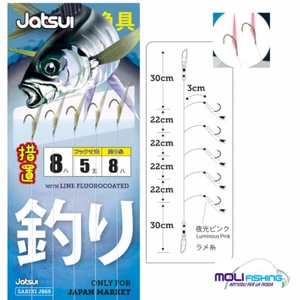 LENZA PRONTA SABIKI PESCA DALLA BARCA JATSUI J869 LISCA PESCE -PALLINA PINK FLUO - Foto 1 di 1