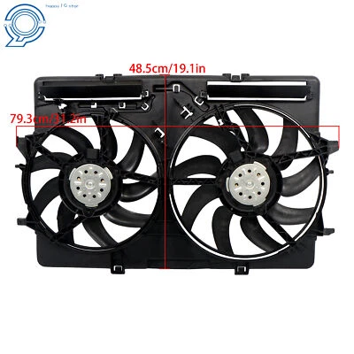 Radiator Cooling Fan Assembly for Audi A5 Q3 A6 A4 Q5 / AU3115113 New - Image 1 of 4