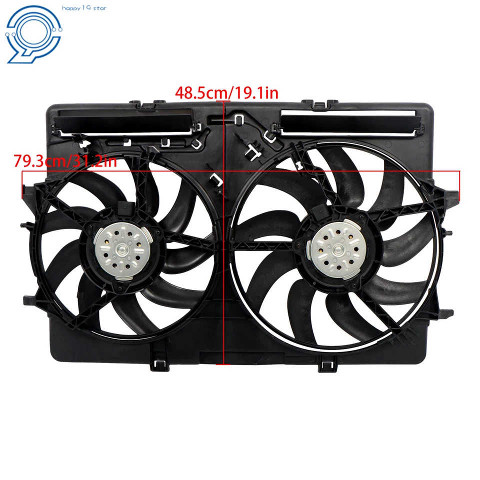 Radiator Cooling Fan Assembly for Audi A5 Q3 A6 A4 Q5 / AU3115113 New Foto 1 de 4