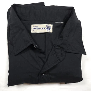 Roebucks Pearl Snap Shirt Men Extra Large Black Western Cowboy Rodeo Black - Picture 1 of 11
