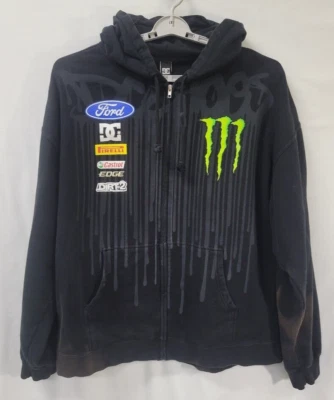 Sudadera DC Monster Energy Ken Block #43 Negra Frontal/Trasera Gráfica Cremallera - 2XL - Imagen 1 de 4