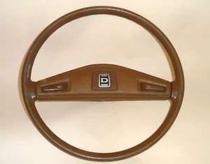 RARE! VTG OEM DATSUN CAR 210 310 510 610 720 521 BROWN TAN STEERING WHEEL 1970's - Picture 1 of 14