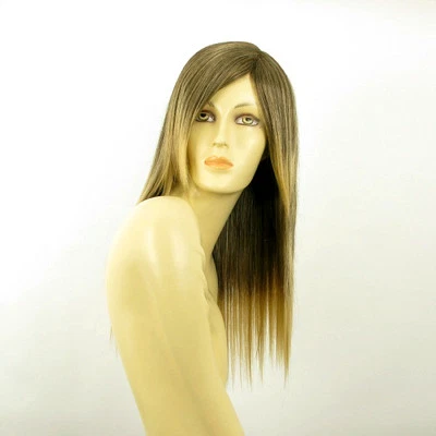 mid length wig for women brown golden wick ref héloïse 6t24b PERUK