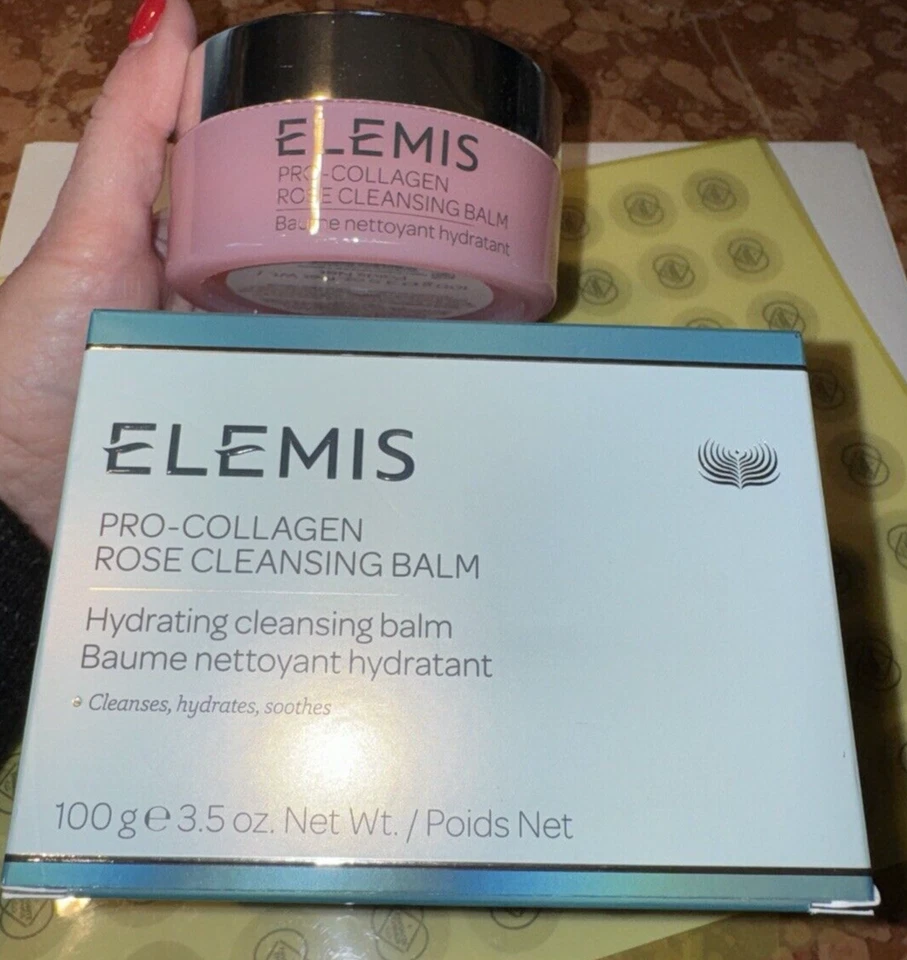 Elemis Pro-Collagen Rose Cleansing Balm 3.5 Oz Skin Refining Pads Travel Size