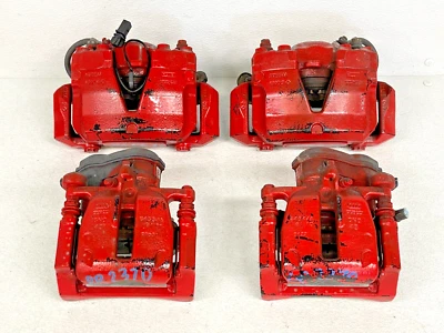 ⭐2012-2015 AUDI S5 FRONT + REAR / RH + LH BRAKE CALIPER RED SET OF 4 OEM LOT2370 - Image 1 of 4