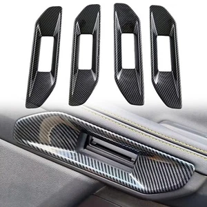 Para Ford Everest 2023 2024 2025 Fibra de Carbono Interior Manija de Puerta Cuenco Cubierta Borde - Imagen 1 de 9