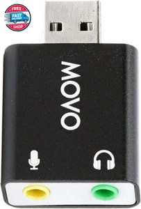 USB-AC 3.5Mm TRS Microphone to USB 2.0 Stereo Audio External Sound Card Ad - Picture 1 of 12