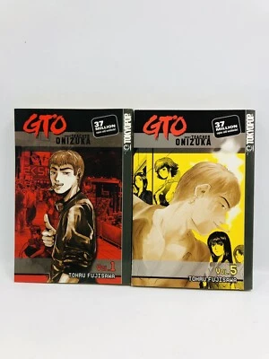 GTO Manga Lot English Volumes 1 And 5 Lot Of 2 Great Teacher Onizuka Tokyopop - Image 1 of 4