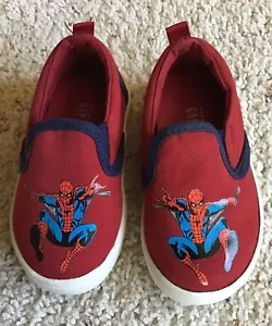 Boy’s Baby Gap Spider Man Marvel Shoes - Size 5 Toddler - W Memory Foam - Picture 1 of 6