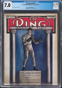 CGC 7.0 Newsstand 1947 The Ring Joe Louis Cover  - Pop 1, None Higher - Picture 1 of 2
